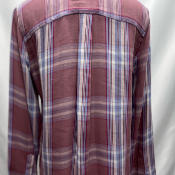 SO Long Sleeve Plaid Button Down Shirt Pink, Light Blue, Maroon Sz Medium - Picture 5 of 8